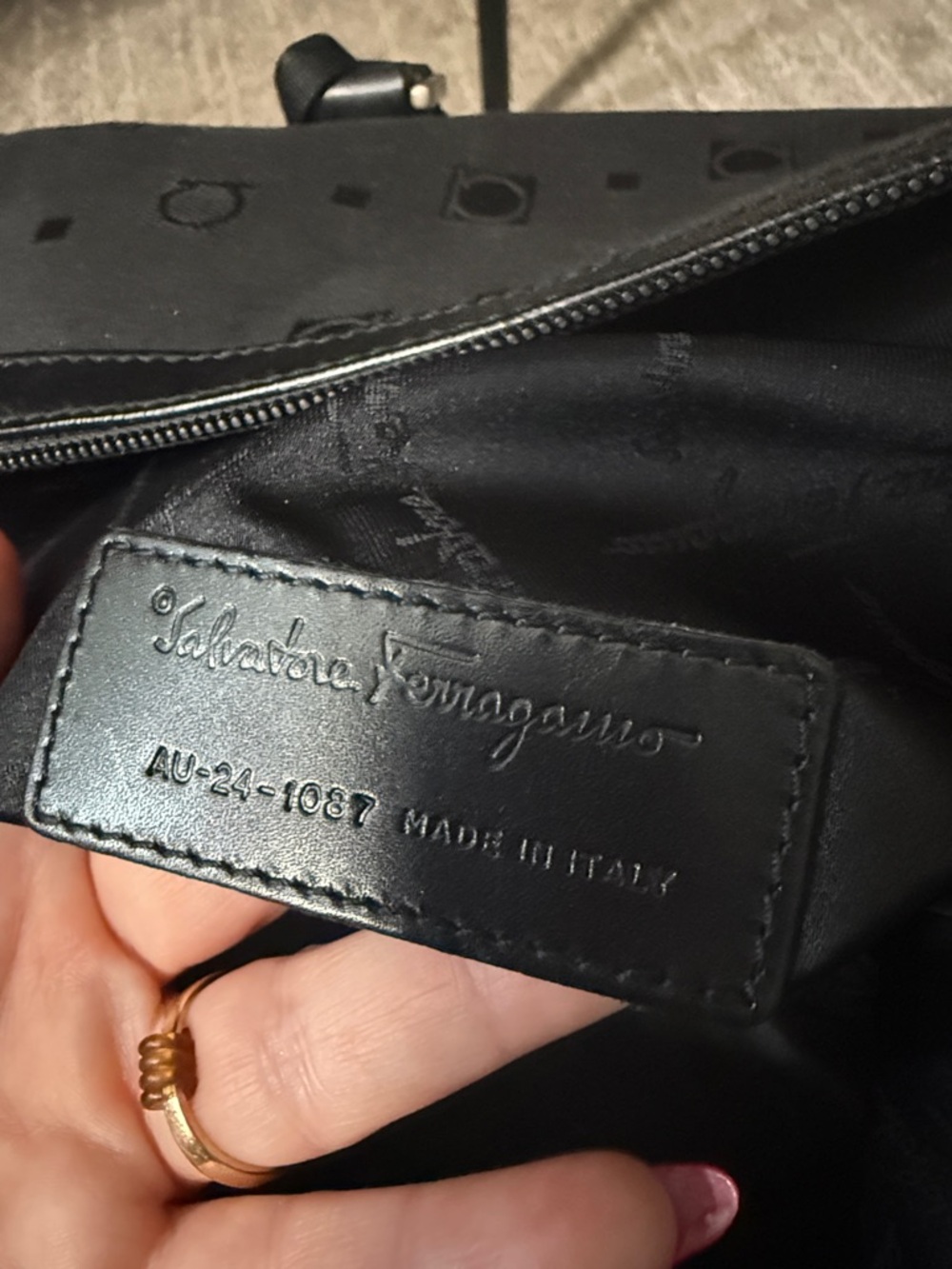 Salvatore Ferragamo Black Canvas & Leather Travel Bag - Picture 15 of 16